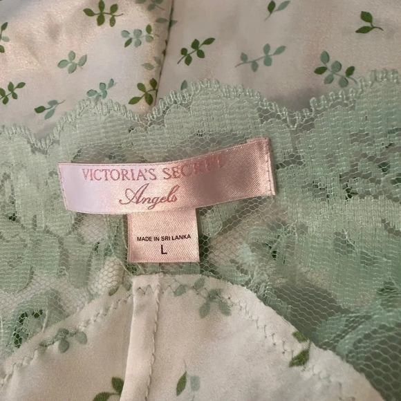 VICTORIAS Secret Angels Night Slip Satin Lace Style Front Slit 2005 Large - Picture 6 of 13